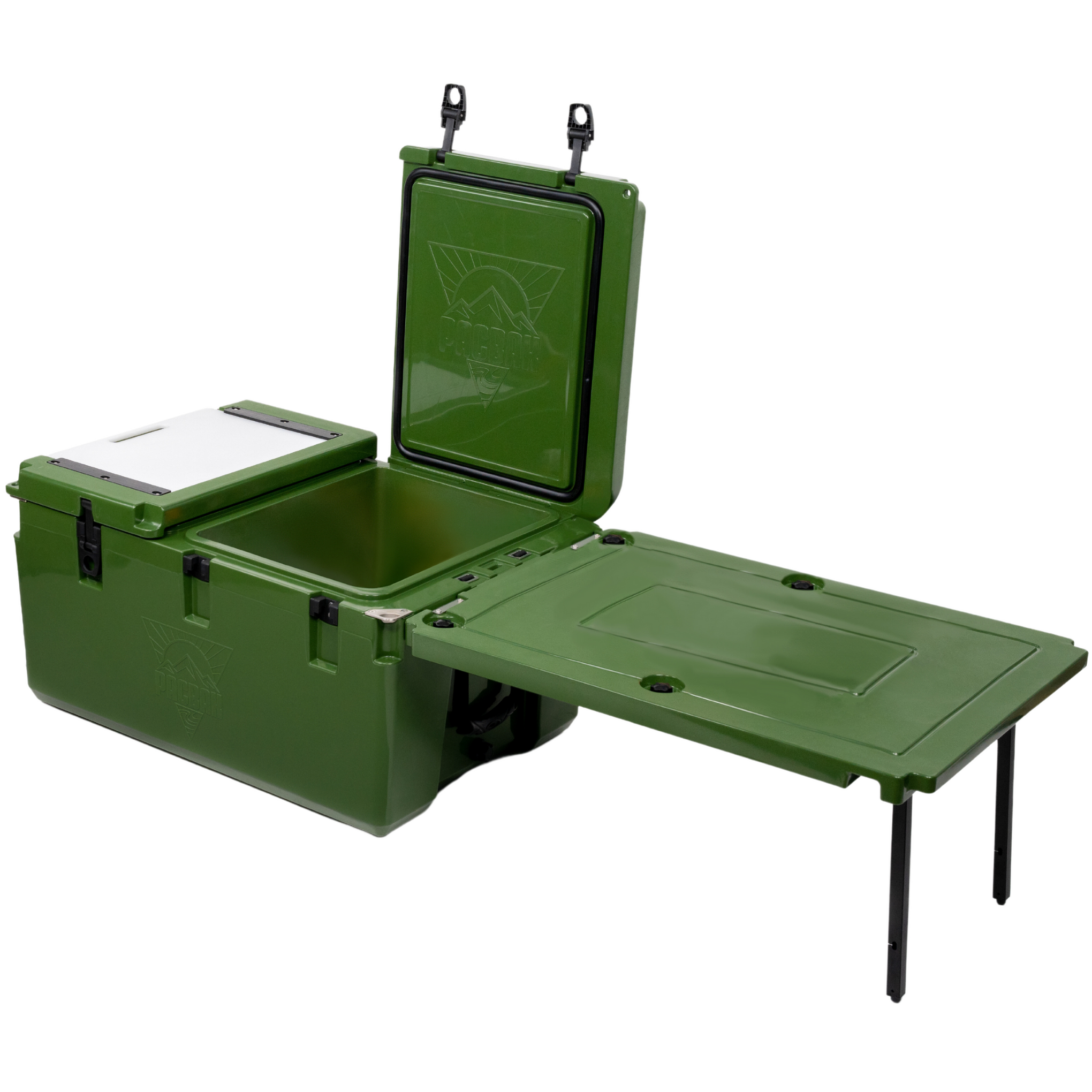 cooler folds out like tackle box Comment **"COOLER"** and I'll send you the Amazon link straight to your DMs! , Still struggling to store a bulky after every trip?, This collapsible hard cooler down to save space but P88-MK: The Ultimate Hard Cooler